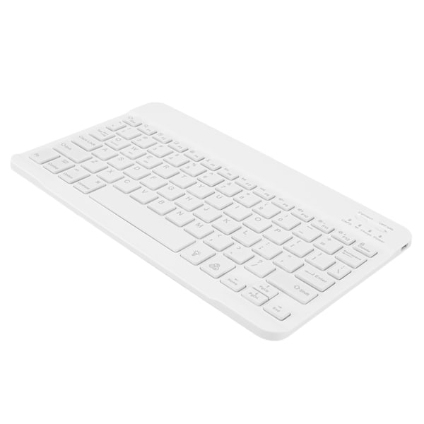 Mini Trådlöst Tangentbord Bärbart Mini Trådlöst RGB Bakgrundsbelyst Lätt Anslutning Bärbart Tangentbord för Telefon Surfplatta Laptop Vit