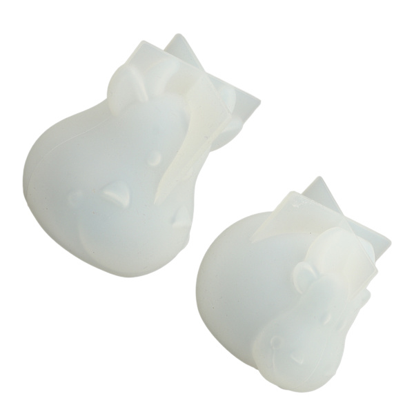 3D Cow Silicone Mould - Animal Cattle Epoxy DIY Silikonform