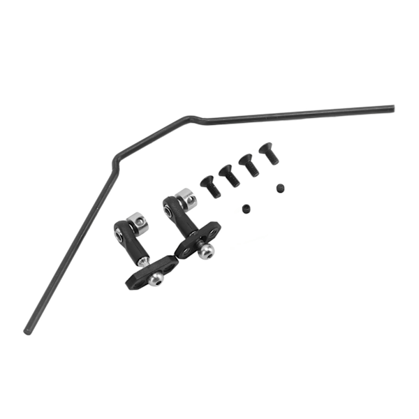 Musta RC-auton etu-kallistuksen vastainen ohjausvarsi tärinänvaimennus ja kallistuksen vastainen tanko ZD Racing 08421 1/8