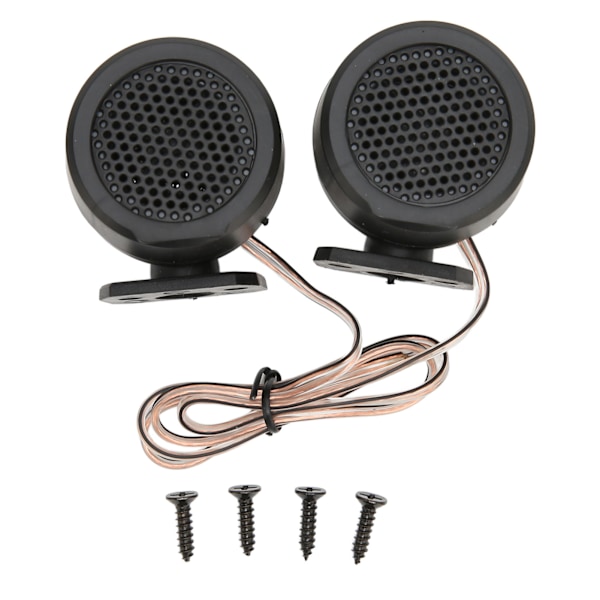 2 stk. Bil Dome Tweeter 500W 4 Ohm Innebygd Kondensator Flott Lydkvalitet Bilhøyttaler