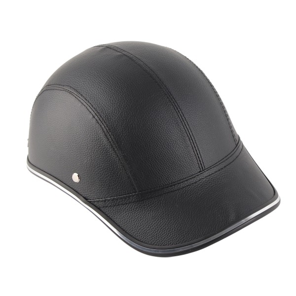 Svart motorsykkel halvansiktshjelm baseballcaps Hard hatt beskyttelseshjelm