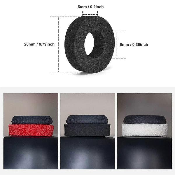 (Ny) XDcase 6 stk. bløde silikone sigtepræcisionsringe til PS4 / PS5 / Xbox / Switch / Google Stadia 6 STK Black/Purple/White