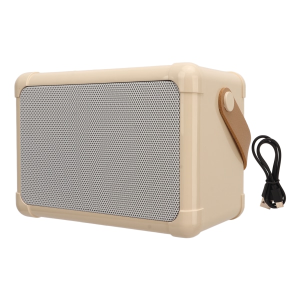 HIFI ljudkvalitet Bluetooth-högtalare - snabbare överföring, anti-störning, LED-belysning (beige)