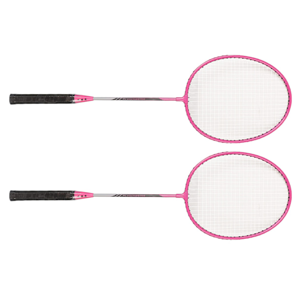 Badmintonracketar i Järnlegering, Lättviktsracketar med 3 Bollar för Nybörjare, Studentträning, Rosa