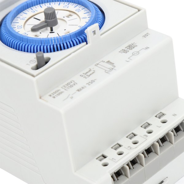 Mekanisk timer - 15 minutter, 24 timers urrelæ, 250VAC 16A (1 stk.)