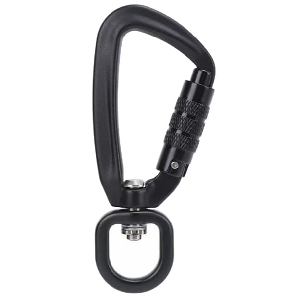 Carabiner Clip Auto Locking 360 Rotation Hook Accessory for Dog Leashes Hammocks Backpacks Black