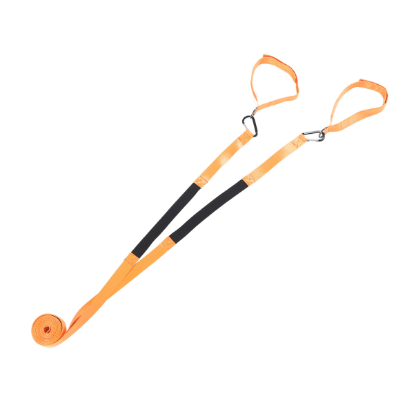 Enkel å bruke skiskjøresikkerhetsbelte for trening - Orange nylon D-krokdesign