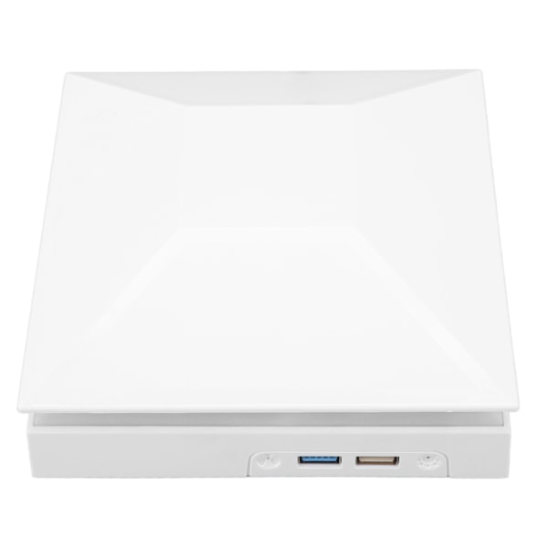 Kylfläkt för konsol 12W 3 Vindhastigheter Touch-brytare Justerbar Konsol Dammsäker Kylfläkt med LED-lampor USB-portar Vit