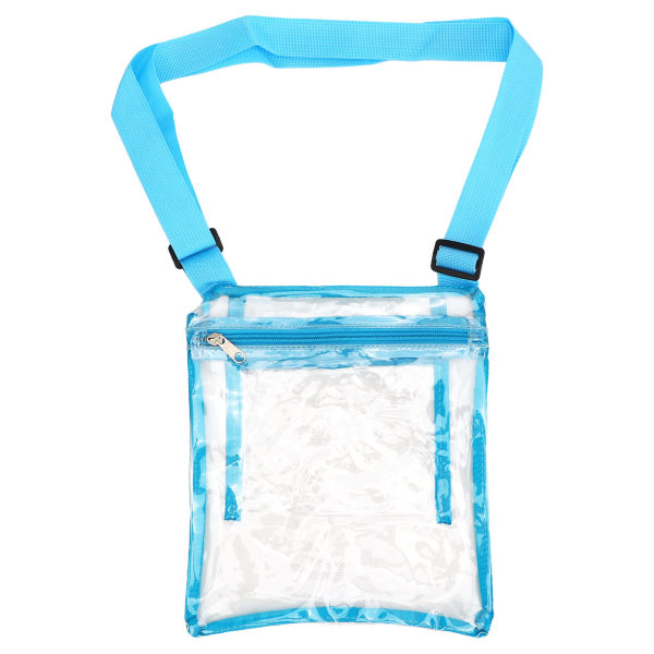 Bærbar blå PVC vandtæt gennemsigtig taske til rejser og musikfestival