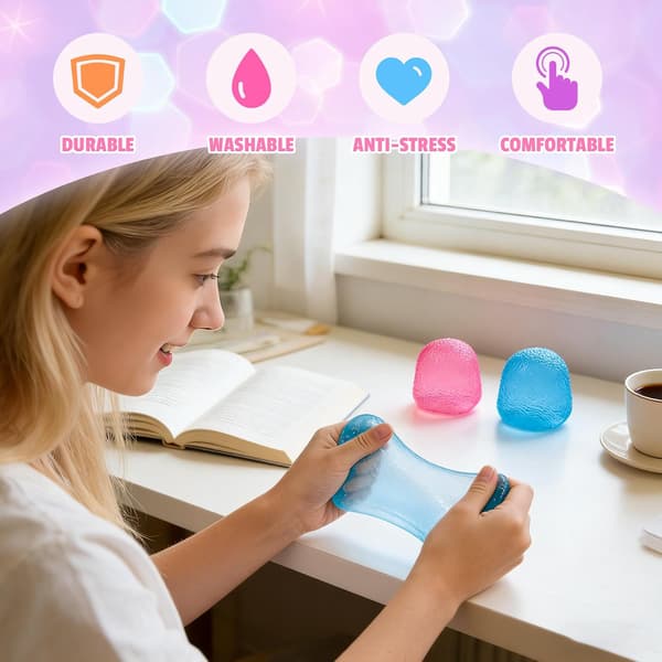 2 Gumdrop Squishy Fidget-leksaker, Gumdrop Sensoriska Stressbollar för barn och vuxna[SZ]