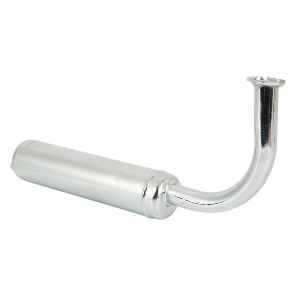 Motorcykelavgasrör 40MM 49 till 80CC - Anodiserad yta - Passar för elcykelmotorcykel (26in 28in) - Silver