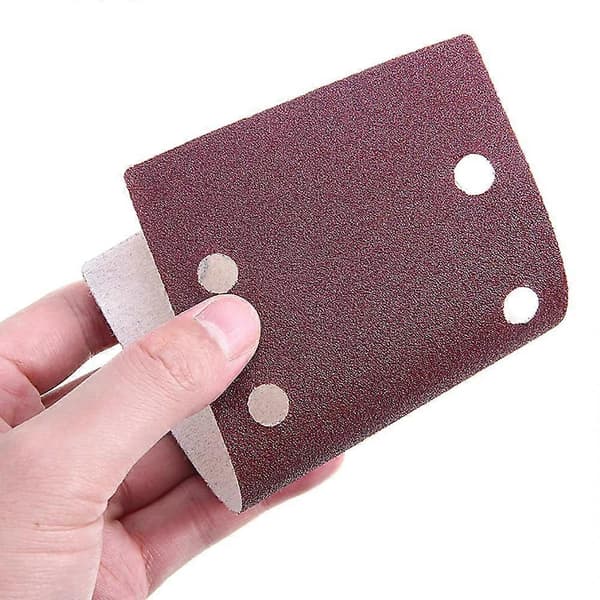 【DT】10 st 93x185mm Slippapper 8 Hål Loop Slippapper Stansad 400 Korn Passar Rektangulär Orbitalslip 60 Grit