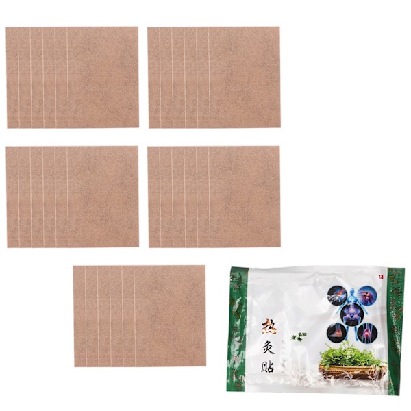 Breathable Self-Heating Moxibustion Patch with Ginger and Wormwood - 30pcs