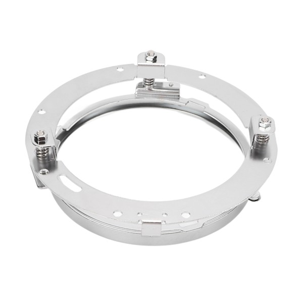 Motorcykelstrålkastare monteringsringfäste - 7 tums rund strålkastaradapter (silver)