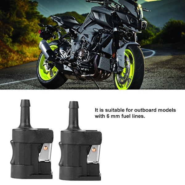 Merimoottorin polttoaineletkun liitin 6 mm, sopii Yamaha-perämoottoreille