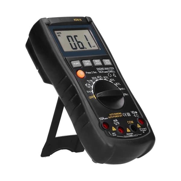 Multifunktionelt Digitalt Multimeter Smart Baggrundslys LCD Autoranging Temperaturføler VoltmeterKD616