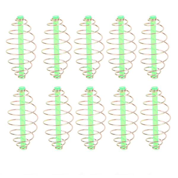 10PC Spring Coil Inline Method Feeder Coil Inline Metal Beteskastare Matare Fiskeredskap