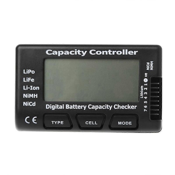 RC Cellmeter 7 Digital Batterikapacitetskontroll Tester Spänning för LiPo Batterilivslängd, Li-Ion Batteri, NiMH Batteri