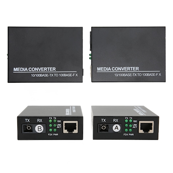 Mediaomvandlare Optisk Ethernet Mediaomvandlare Enläges 10 100Base TX till 100Base FX RJ45 till SC Fiber Transceiver
