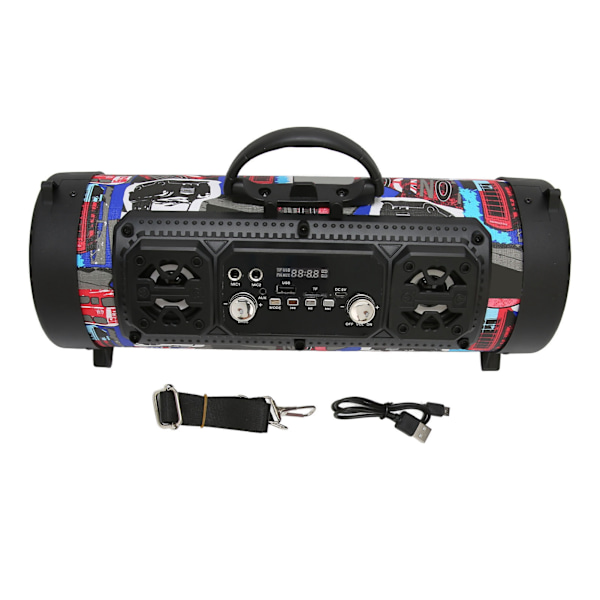 Bluetooth-högtalare Graffiti RGB Trådlös Högtalare med Röstkontakt Subwoofer för Hemfest Utomhus Camping