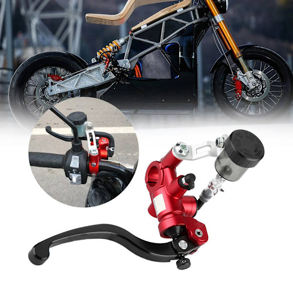 Motorcykel hydraulisk koblingsarm Hovedcylinderbremsepumpe (rød)