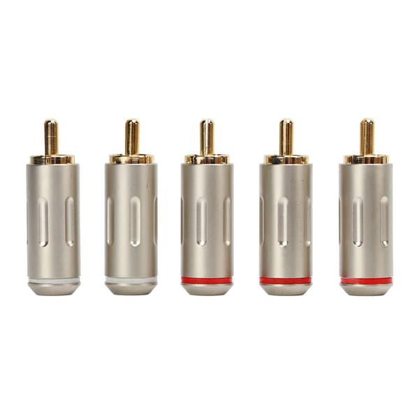 5 st RCA-hanadapter Metall Hög Styrka Slitstark Ljudkabeladapter för Bil