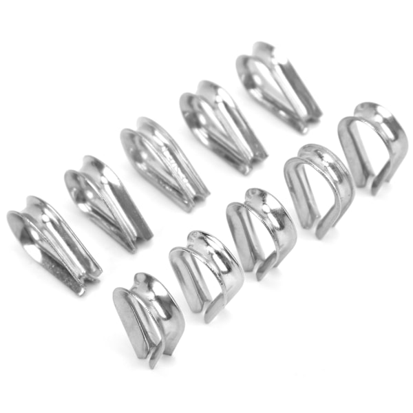 6MM Rustfri Stål Båd Wire Reb Klemmer Kabel Beskyttelsesringe Fingerbøl Klemmer
