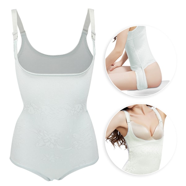 Postpartum slankende body for kvinner pustende rumpe løftende body shaping body Sky Blue L