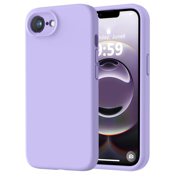 iPhone 16E Deksel med Mikrofiber & Anti-skli Grå