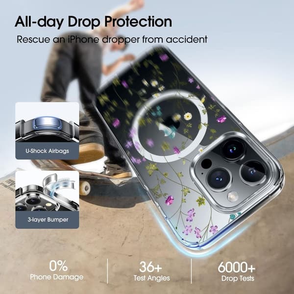 iPhone 16 Pro Max Cover MagSafe Blomster 32