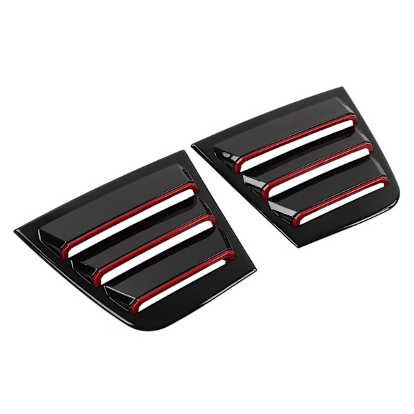 Svart rød glanset sidevindu vindusbeskyttelse for Dodge Charger 2011-2021 (2 stk)
