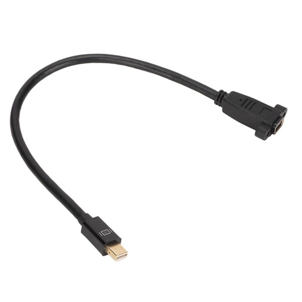 Mini DisplayPort-kabel, liten og bærbar, 4K MiniDP hunn til hann, testforlengelseskabel for datamaskin med festehull for skruer