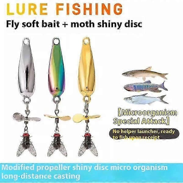 5 st Bionisk Flugfiskedrag 2025 Metallpropellerbete Multicolour Small size