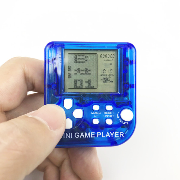 Mini Classic Electronic Cyber ​​Game Machine - Nyckelring present för barn (slumpmässig färg)