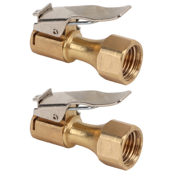 2 st Air Chuck Mässing Inre Gänga Däckpumpmunstycke Koppling Universal för Luftpump