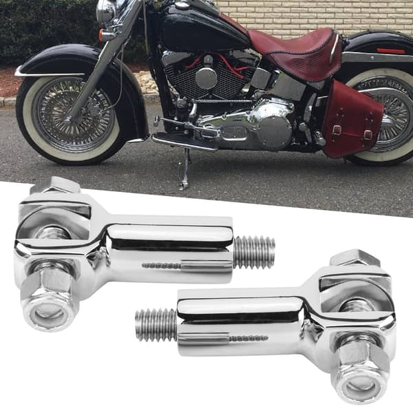 1 Par Passagerars Fotpinnar Stödmontering Clevis Kit för Softail 2000-2006 Silver