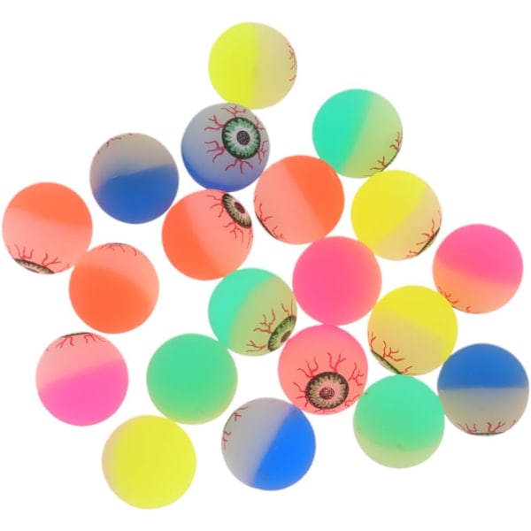 24 Pack Halloween Creative Eyeball Toys Rubber High Bounce Balls Children's Party Supplies