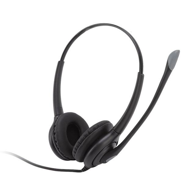 Kundserviceheadset Brusreducering Ergonomisk Tydliga Samtal Volymkontroll USB-headset med Mikrofon för PC