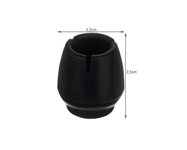 16-pack - Möbelben / Silikon Stolsfötter - Golvskydd[SZ] Black black