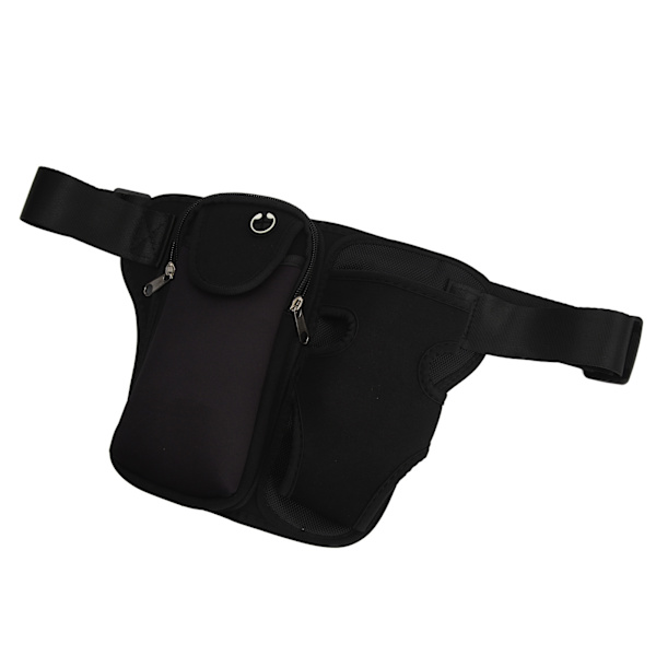 Löparbälte Midjepaket för män och kvinnor - Vattentätt Fanny Pack med stor ficka för utomhusträning och mobiltelefon (svart)