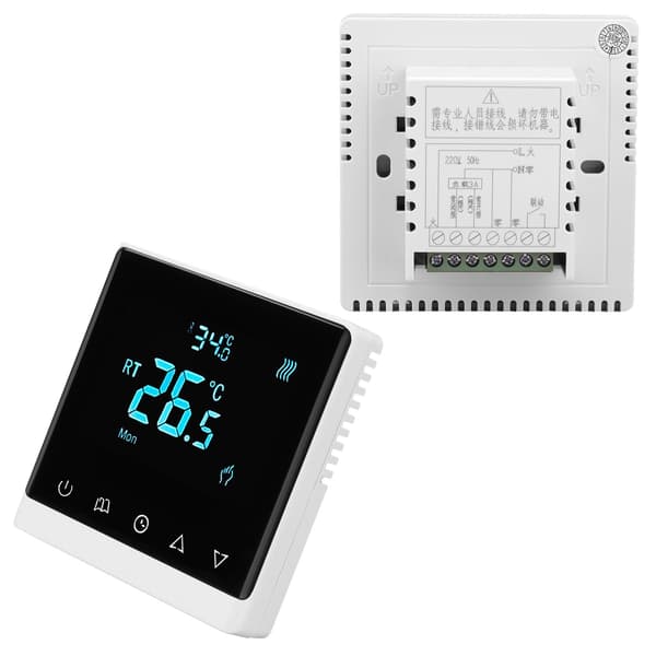AC220V Touch Screen Termostat med LCD-skærm Temperaturregulator til hjemmet