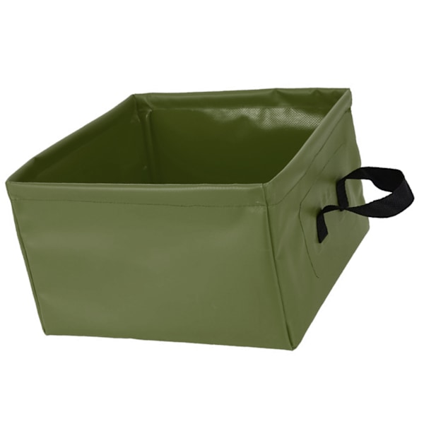Hopfällbar Hink, Läckagesäker, Bärbar, Vikbar, Campinghink för Resor och Vandring, 13L, OD Grön, 13L