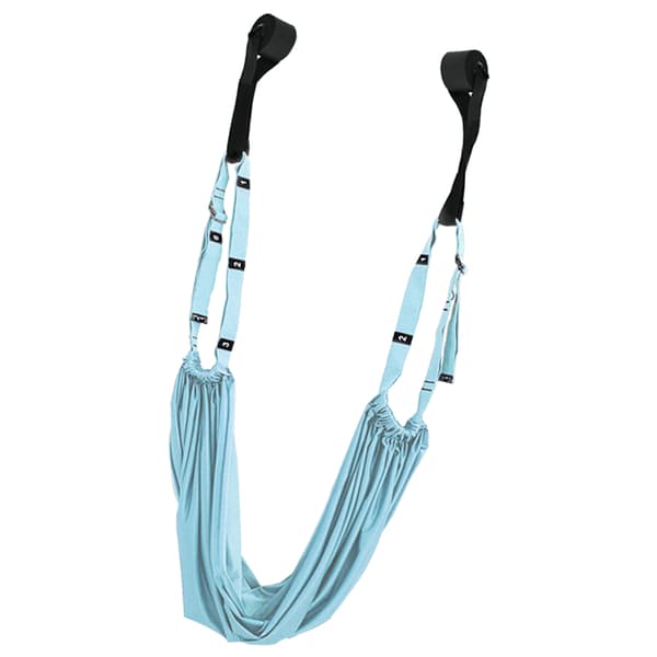 Aerial Strap Elastisk Stærk Bæreevne Foldbar Benstrækkerrem Fleksibilitetstræner Lyseblå Fri Størrelse
