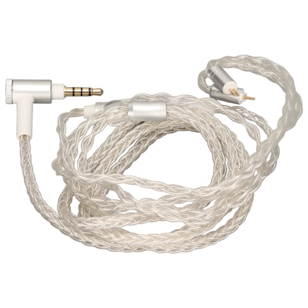 Oppgraderingskabel for øretelefoner, erstatning, 8-kjerners sølvbelagt 2-pins hodetelefonledning med mikrofon for KZ C10 C16 AS10 ZS4 ZS3 ZS5