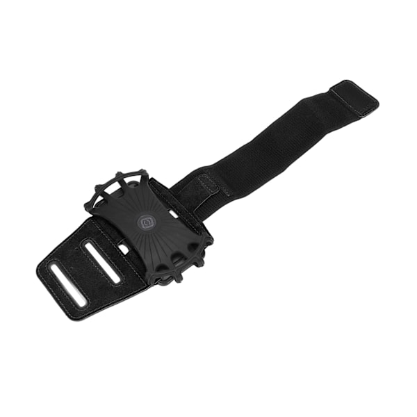 Mobiltelefonhållare för löpning Armband 360 Grader Rotera Smart Telefon Armband med Hörlurar Datakabel Lagringsskikt Elegant Svart Stor