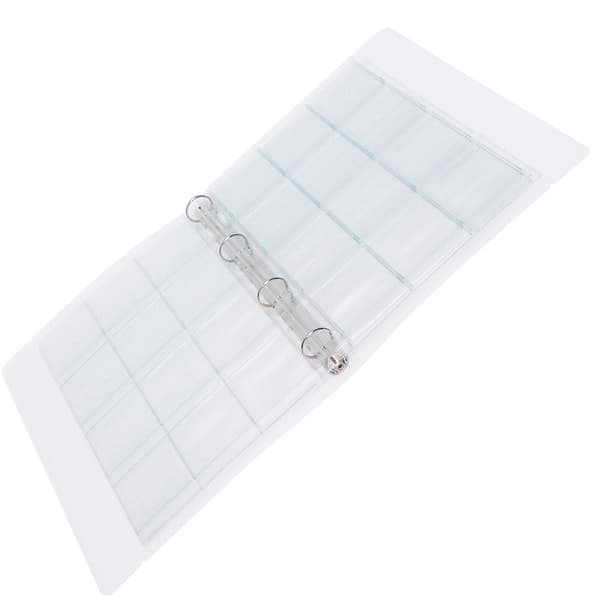 Transparent Binder Foto Organizer Mærke Opbevaringsbog Perforeret Ring Samlemappe 6 Sider Shell 12 Hul Inderside