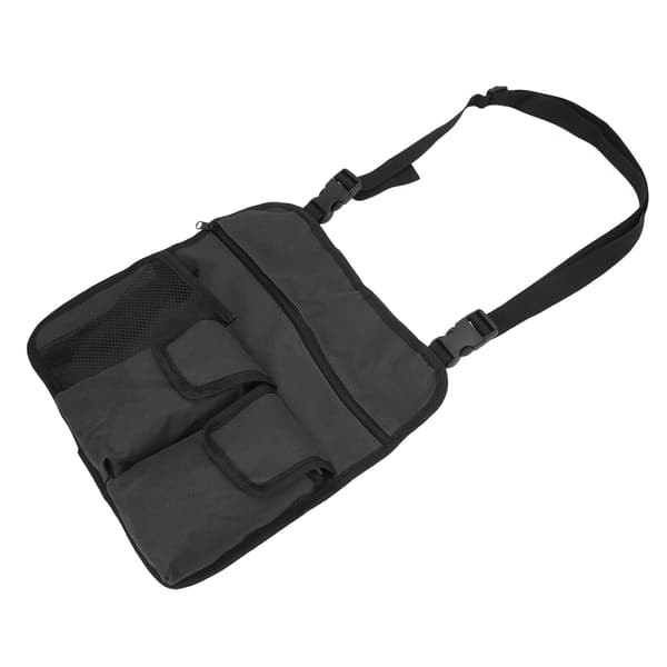 Strandstol Armlænstaske 600D Oxford Klud Multifunktionel Udendørs Stol Organizer til Camping Sort