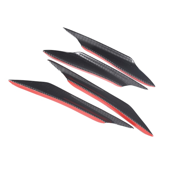 Universal Carbon Fiber Style Front Bumper Spoiler Lip Splitter Body Kit (4 stk)