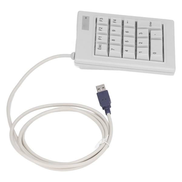 18-Tasters Mekanisk Numerisk Tastatur med Lineære Brytere, Sprutsikker USB Numerisk Tastatur med Sklisikre Puter for Bærbar PC og Stasjonær PC