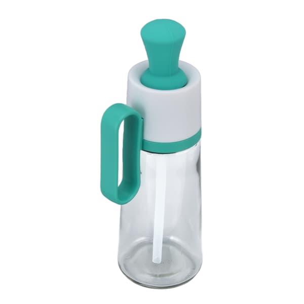 Oliekande 550 ml Anti-lækage Eddikedispenser Synlig Kapacitet Blank Oliedispenser med Skala til Udendørs Grill Grøn